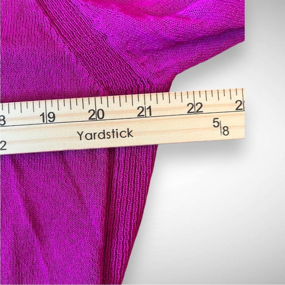 BETSEY'S BOUTIQUE‎ SHOP Tissue Button Fuchsia Long Cardigan Med | NWOT - Picture 8 of 10